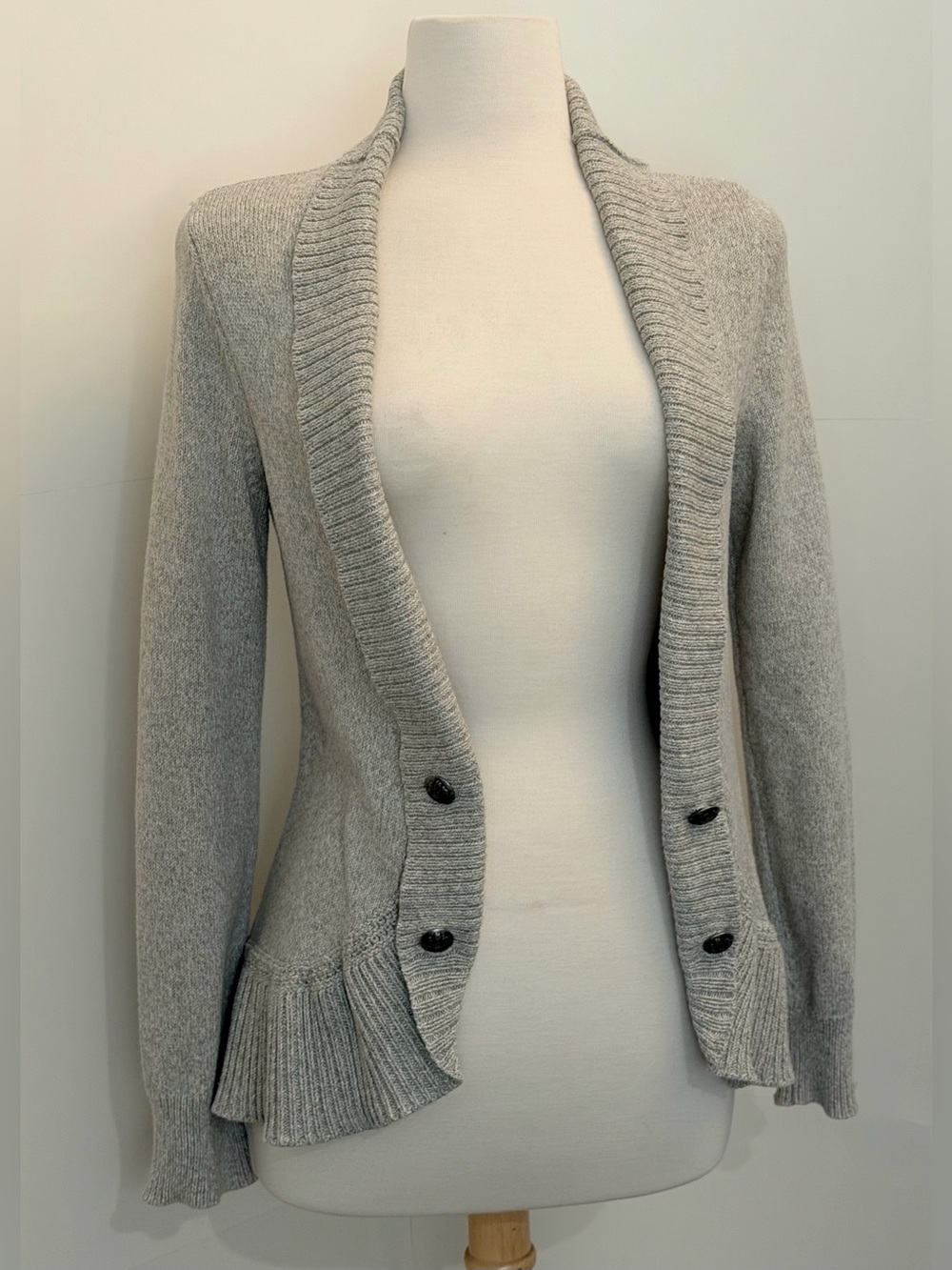 Ralph Lauren Beige Cotton Crest Button Cardigan Size Medium